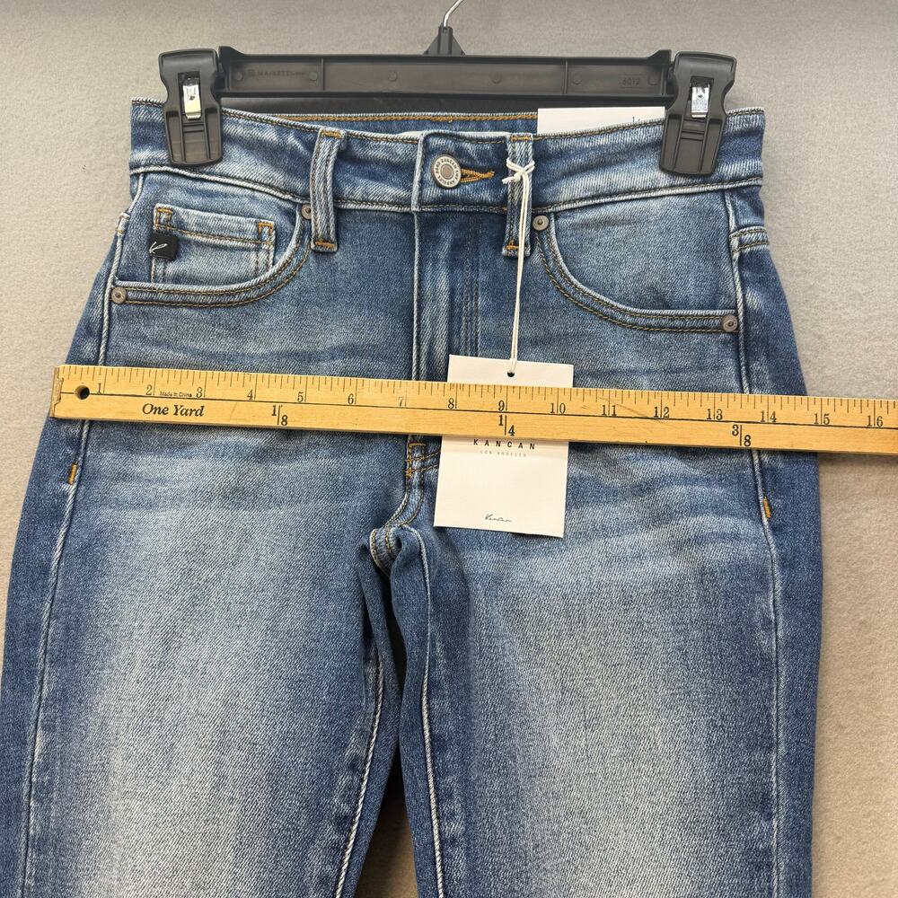 KanCan Jeans Women's 1/24 Mid Rise Ancle Skinny Frayed Hem Mid Rise Fit - NWT - Picture 14 of 16